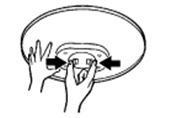 図：本体の外しかた