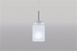 電球形蛍光ランプ15W×1灯用ペンダント ガラスグロｰブ(ブラスト加工) スケルトン地Wシルバｰ飾り