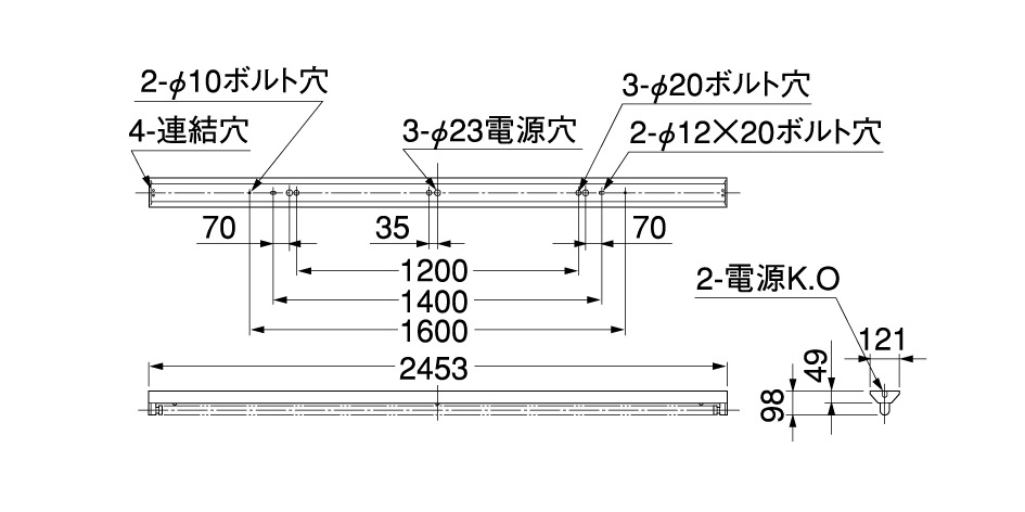 Hf逆富士型照明器具 MV86150N
